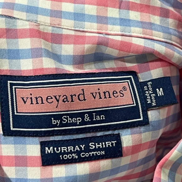 Vineyard Vines Murray Shirt Plaid Mens Button Down Casual Dress Shirt - Picture 6 of 6